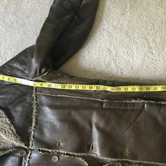 RUDSAK Men Brown distressed leather Jacket/Coat SZ L